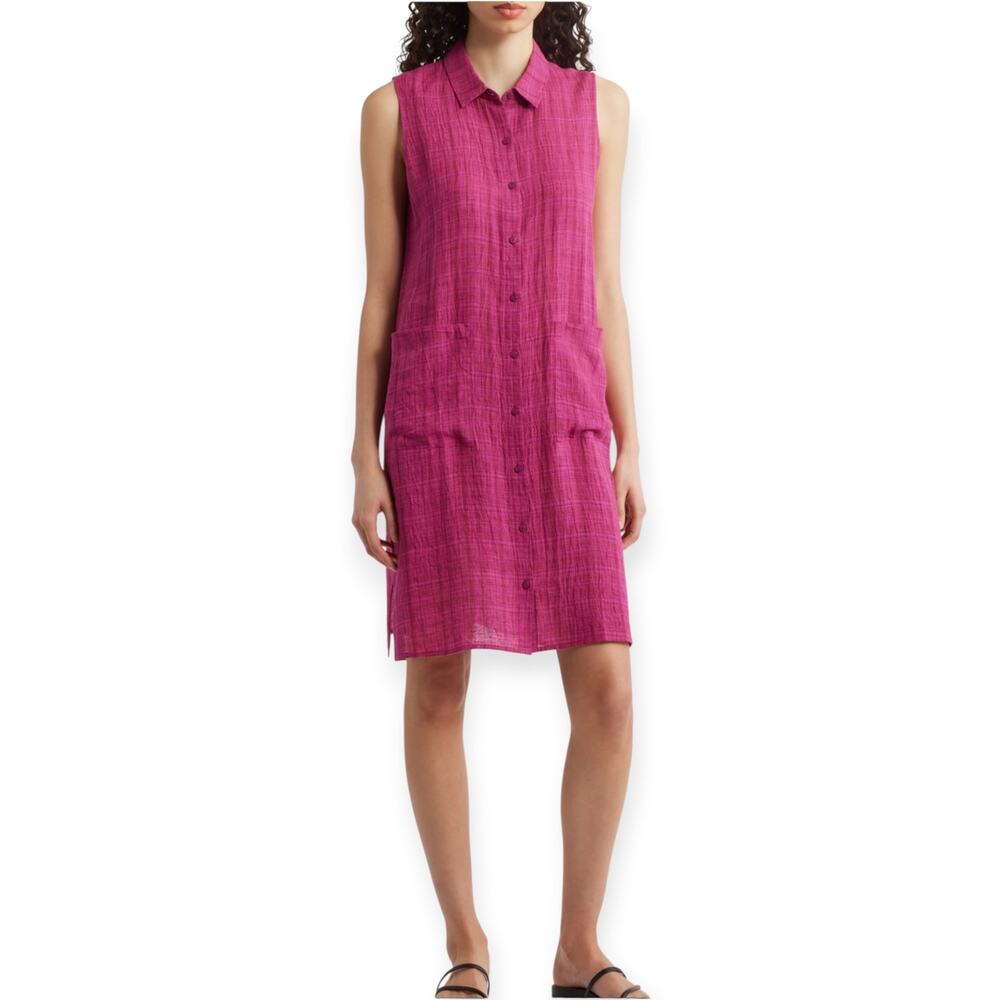 Eileen Fisher Dress Women XL 100% Organic Linen